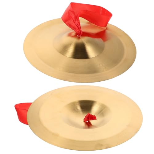 MOLUCKFU 1 Paar Fingerbecken: 24 cm Mini-handbecken Für Bauchtanz, Hand-übungstrommeln Für Kinder, Musikinstrument, Percussion-Performance von MOLUCKFU