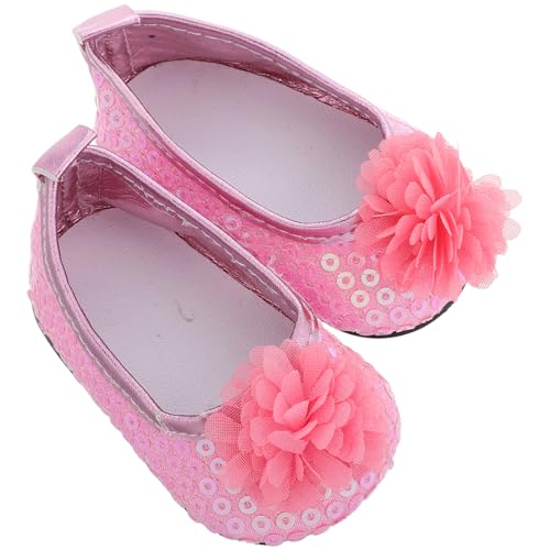 MOLUCKFU Miniatur-puppenschuhe Glitzernd Low Top Puppenzubehör Geblümtes Kleid Puppenschuhe Für Mädchen Party Spielzeug-Garderobe von MOLUCKFU