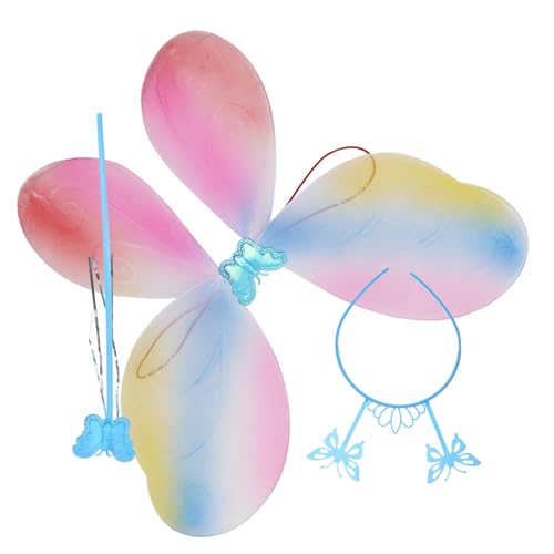 MOLUCKFU 1 Set Schmetterlingsflügel-kostüm Für Mädchen Verkleidungszubehör Schmetterlings-Stirnband Fee Für Jungen Und Mädchen MOLUCKFU 1 Set Schmetterlingsflügel-kostüm Für Mädchen Verkleidungszubehör Schmetterlings-Stirnband Fee Für Jungen Und Mädchen von MOLUCKFU