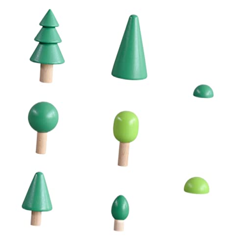 MOLUCKFU 1 Satz Holzbaum-bausteine Lernspielzeug Wald-stapelblöcke Kinder Spielzeug Garten Farb-erkennung Hand-Auge-koordination von MOLUCKFU