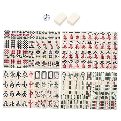 MOLUCKFU Chinesisches Mahjong-Set Mit Englischen Schriftzeichen Mini-Mahjong-Set Für Partys Und Reisen MOLUCKFU Chinesisches Mahjong-Set Mit Englischen Schriftzeichen Mini-Mahjong-Set Für Partys Und Reisen von MOLUCKFU
