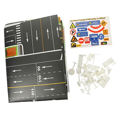MOLUCKFU 1 Satz Karte Spielmatte verkehrszeichen Verkehrsschilder Auto Sitz Straßenband Modellspielzeug-Verkehrszeichen Verkehrszeichenmodelle Stoff MOLUCKFU 1 Satz Karte Spielmatte verkehrszeichen Verkehrsschilder Auto Sitz Straßenband Modellspielzeug-Verkehrszeichen Verkehrszeichenmodelle Stoff von MOLUCKFU