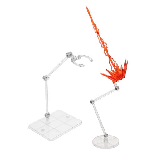 MOLUCKFU 1 Satz Modellzubehör Für Spezialeffekte Steht Figur Flammeneffekt Figur Spezialeffekte Ständer Für Puppenmodelle Aktionsbasis Actionfigurenständer Venom-actionfigur Plastik Rot von MOLUCKFU