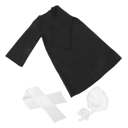MOLUCKFU Unisex Jungen Und Mädchen Richter Kostüm Set Perücke Jungen Mädchen Rollenspiel Richter Anwalt Anzug Für Party von MOLUCKFU