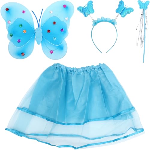 MOLUCKFU Elegantes Schmetterlings-feenflügel-kostümset 4-teilig Inkl. Flügelrock Und Stirnband Für Partys Und Veranstaltungen MOLUCKFU Elegantes Schmetterlings-feenflügel-kostümset 4-teilig Inkl. Flügelrock Und Stirnband Für Partys Und Veranstaltungen von MOLUCKFU