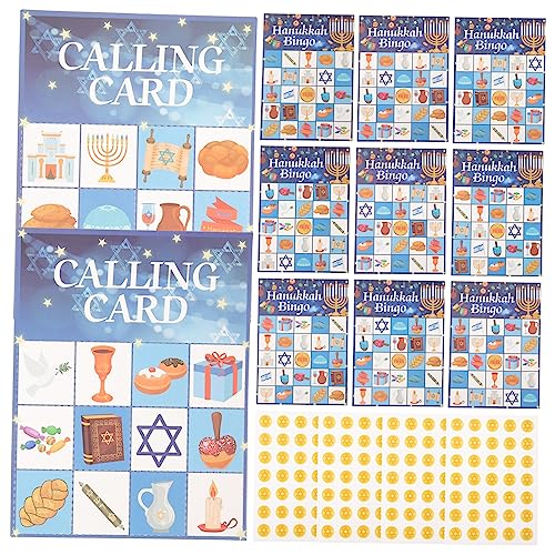 MOLUCKFU Chanukka-Bingo-Spiel Bingo-kartenset Für 24 Personen Party-Bingo-Karten Chanukka-partygeschenke Spielzeug Für Die Geistige Entwicklung von MOLUCKFU