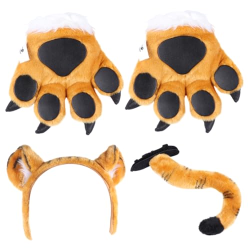MOLUCKFU 1 Satz Schwanzhandschuh Wolf Hund Maske Pfoten Kostüm Tiere Schwanzstütze Tiere Requisitenanzug Schicke Tierverzierung Cartoon-anzug Pp Baumwolle Yellow MOLUCKFU 1 Satz Schwanzhandschuh Wolf Hund Maske Pfoten Kostüm Tiere Schwanzstütze Tiere Requisitenanzug Schicke Tierverzierung Cartoon-anzug Pp Baumwolle Yellow von MOLUCKFU