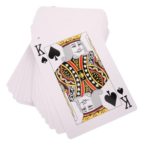 MOLUCKFU 6X Größere Pokerkarten Großes Spielkartenspiel Für Erwachsene Kartenspiel Kartenspiel Pokerkarten Spielzeug Partykarten Tischspiel Pokerkarten von MOLUCKFU