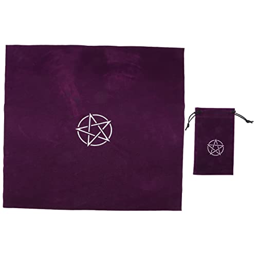 MOLUCKFU 1 Satz Tarot-Karten-tischdecke Astrologie Weissagung Desktop Stoff Altar Tarot Tischdecke Astrologie Tischdecke Stütze Orakel-Deck Tarot-Karten-Deck Flanell Violett von MOLUCKFU