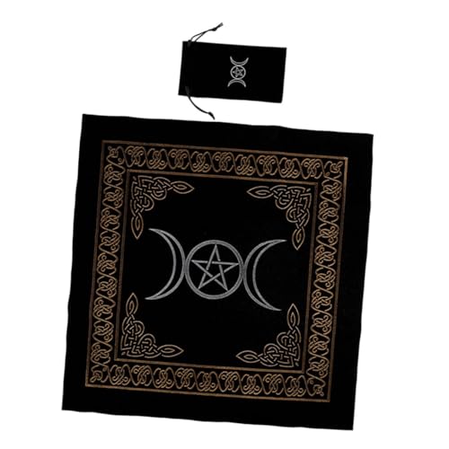 MOLUCKFU Samt Tischdecke 1 Satz Tarot-tischdecke Tarotkartenhalter Tarot-Karten-Deck Kartenspiel Tarotkarten Set Tarot Karten Set Mit Buch Tischdecke Für Die Weissagung Tarot-schreibtischschutz Stoff von MOLUCKFU