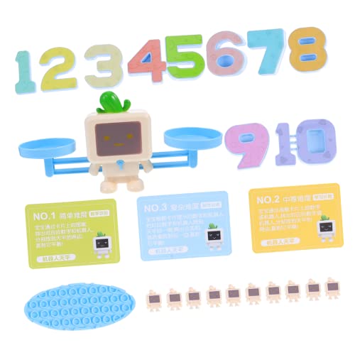 MOLUCKFU 1 Satz Waagen Ausbalancieren Balance Cooles Mathe-Spiel Stammlernwerkzeug Balance-Mathe-Spiel Stamm-lernwerkzeug-Spiel Spiele Zum Zählen des Gleichgewichts Weiß Plastik von MOLUCKFU