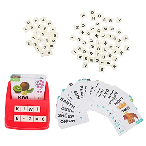 MOLUCKFU 1 Satz Wissenschafts-und Bildungs Maschine Für Alphabetisierung Lustiges Spiel Alphabetisierungsspiel Für Kleinkinder Wortschatz Rechtschreibspiel Plastik Rot von MOLUCKFU
