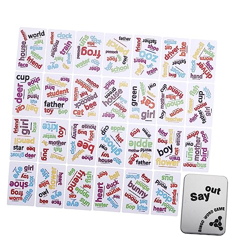 MOLUCKFU 1 Satz Wortspiel Buchstabierspielzeug für Rechtschreibung Puzzle- Party für kinderspielzeug Wörter Lernkarten Wortbuchstabierspielzeug Papier von MOLUCKFU