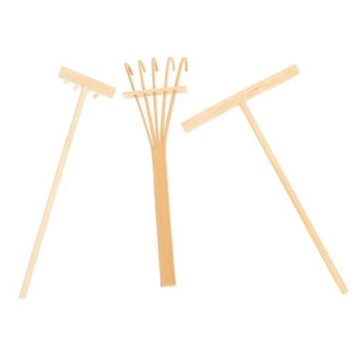 MOLUCKFU 1 Satz Zen-Sandmalerei Sand-Kit Schmutzrechen für den Strand Kleiner Rechen Sonne Sandrechen Sandwerkzeuge für den Garten Sandtisch rechen Tischdekoration aus Sand Bambus von MOLUCKFU
