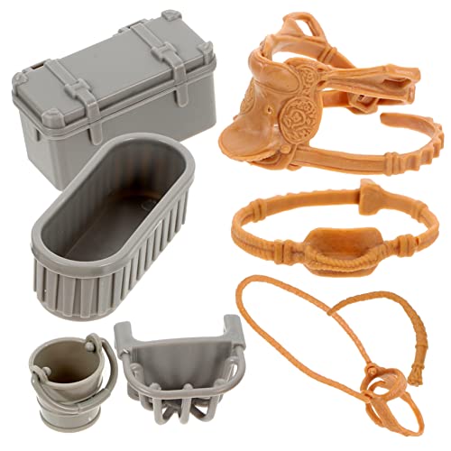 MOLUCKFU 1 Satz Zubehör Für Simulierte Rennbahnen Dekoration DIY Modell Mini-Farm-Modell Miniaturmodell -Bauernhof-kit Bauernhaus Bausatz Selber Machen PVC von MOLUCKFU