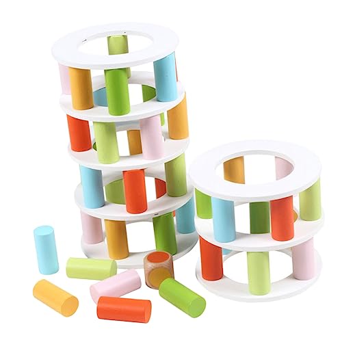 MOLUCKFU Baby Holzspielzeug 1 Set Stapelspiel Balancierendes Konstruktionsspielzeug Für Pädagogisches Stapelspielzeug Aus Für Interaktive Lernspiele Und Frühkindliche Entwicklung Holzspielzeug von MOLUCKFU
