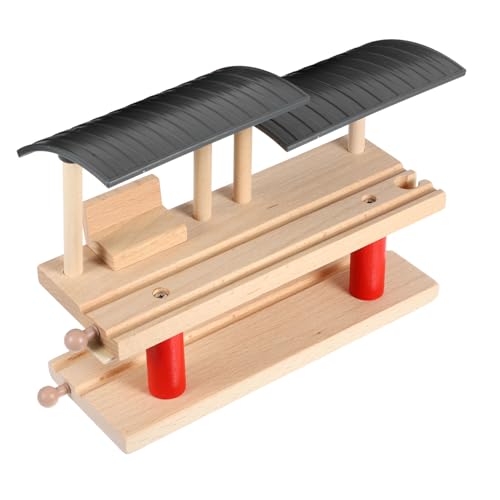 MOLUCKFU 1 Set Gleiszubehör DIY Kindermodell Dekorativer Bahnhofsbahnsteig Lustiger Bahnhofsbahnsteig Bahnhofsbahnsteigmodell Hölzerner Bahnhofsbahnsteig Kinderspielzeug von MOLUCKFU