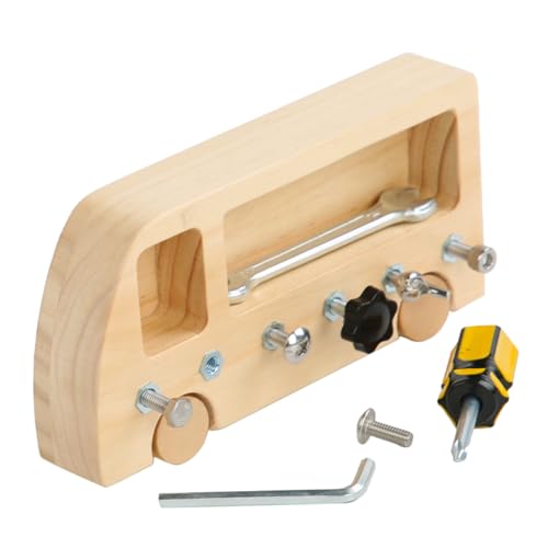 MOLUCKFU 1 Satz Holzauto-Spielzeug Schraubenspielzeug Hand-Auge-koordinationstrainingsspielzeug von MOLUCKFU