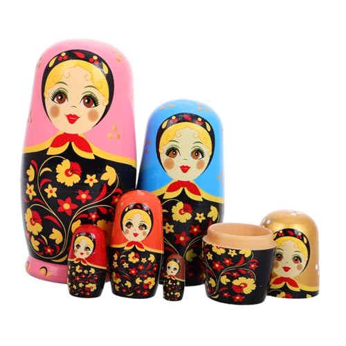 MOLUCKFU Russische Nesting Dolls Holz Matrjoschka Set Stapelspielzeug Für Kinder Und Heimdekoration von MOLUCKFU