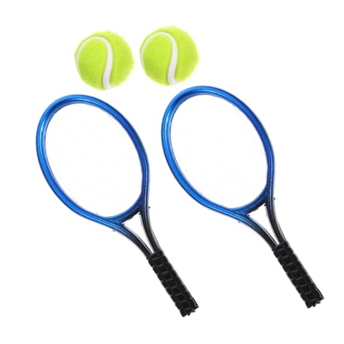 MOLUCKFU 1 Set Mini Tennisschläger Spielzeug, Tennisschläger, Dekoratives Tennisschläger Modell, Miniatur Tennisschläger Modell, Schläger Dekoration, Mini Puppenzubehör, Tennisschläger von MOLUCKFU