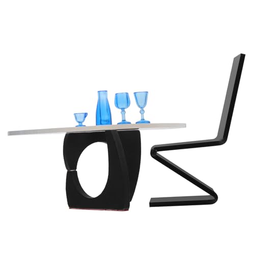 MOLUCKFU Puppenhaus Mini Tisch Stuhl Set Miniatur Tee Tisch Für Miniatur Dekorationen von MOLUCKFU