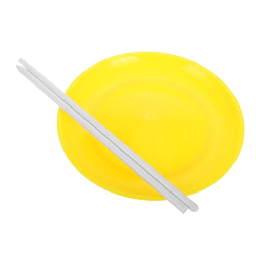 MOLUCKFU 1 Set Professionelle Spinning Jonglierplatte Mit Stick Jonglierausrüstung Leistung Jonglieren Spinning Platte Akrobatische Leistung Platte von MOLUCKFU