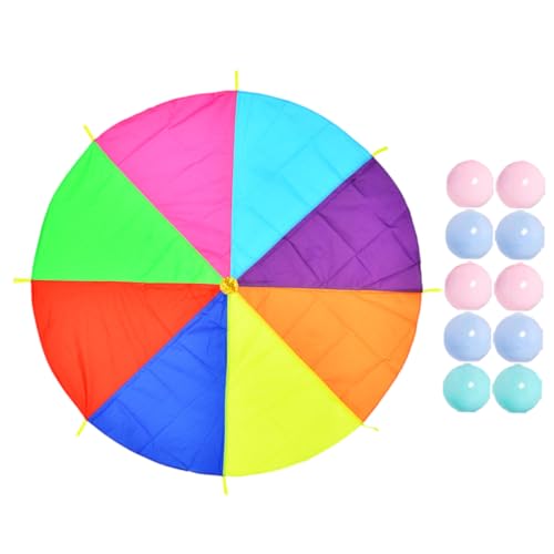 MOLUCKFU 1 Set Rainbow Outdoor Play Toys Rainbow Parachute Outdoor Games Regenbogen Fallschirm Für Erwachsene Außerhalb Der Spiele Outdoor Spiele Requent von MOLUCKFU