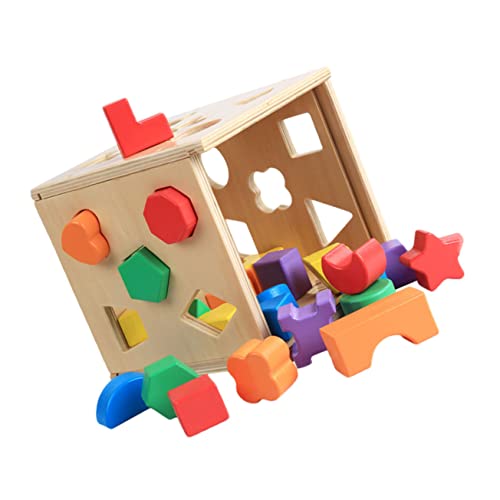 MOLUCKFU Kleinkind Spielzeug Pädagogisches Kinder 25 Loch Form Sortierung Block Passenden Spielzeug von MOLUCKFU