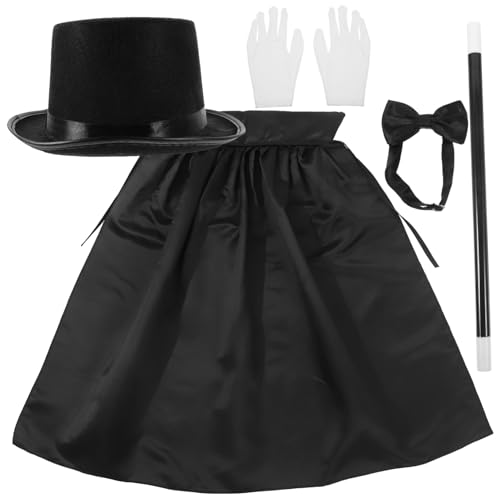 MOLUCKFU Zaubererkostüme Detektivkostüm Hut Kleidung Handschuhe Fliege Rolle Spiel Requisiten Satz Unisex Cosplay von MOLUCKFU