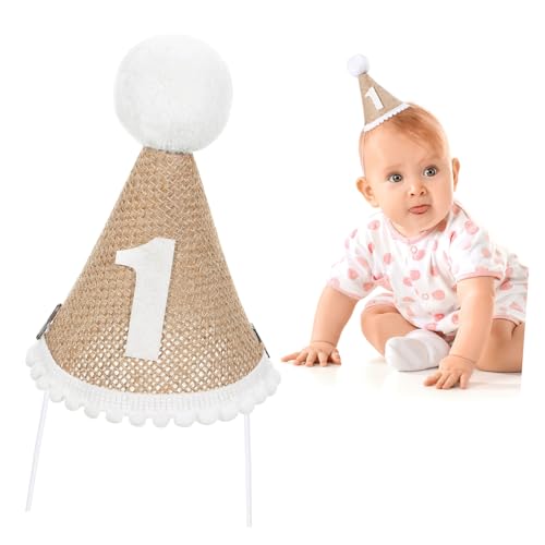MOLUCKFU Ein Partyhut Baby Jungen Geburtstag Party Hüte Leinen Kinder Kopfbedeckung Foto Requisite Favor MOLUCKFU Ein Partyhut Baby Jungen Geburtstag Party Hüte Leinen Kinder Kopfbedeckung Foto Requisite Favor von MOLUCKFU