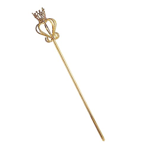 MOLUCKFU 1 Stück Goldene Krone Zauberstab Fee für Kostüm Party mit Strass von MOLUCKFU