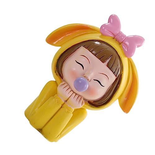 MOLUCKFU 1stück Cartoon Bubble Girl Tortenfigur Aus Harz Vivid Dekoration Für Geburtstagsfeiern Kreative Kuchenverzierung Niedliches Mädchen-design Geschenkidee von MOLUCKFU
