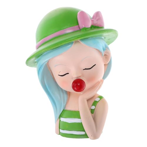 MOLUCKFU 1 Stück Vivid Bubble Girl Figur Kreative Tortendeko für Geburtstagsfeiern Lebendige Skulptur aus Sicherem Harz Partydekoration für Feierlichkeiten Zufällige Farbe von MOLUCKFU
