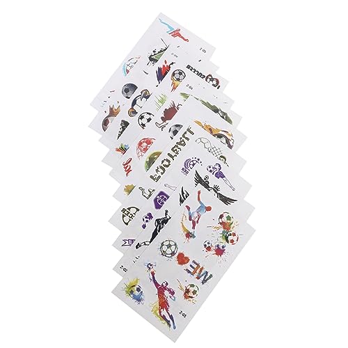 MOLUCKFU Fußball Tattoos Temporäre Aufkleber 10 Blätter Pack Jungen Und Mädchen Temporäre Tattoos Für von MOLUCKFU