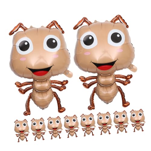 MOLUCKFU 10stücke Ameisen-folienballon Aufblasbare Cartoon-ballons Für Party Insekten-ballon-dekor Folienballon-ornament Tier-folienballons Partyzubehör Cartoon-tier-ballons Aufblasbare von MOLUCKFU