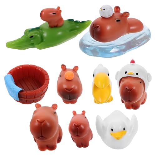 MOLUCKFU 10 Stücke Harz Tier Statuen Mini Spielzeug Weiche Tier Modelle Für Decor Desktop Miniatur Figuren von MOLUCKFU