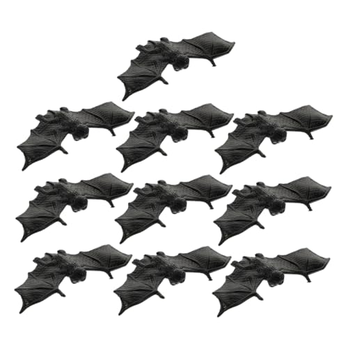MOLUCKFU 3D Gefälschte Fledermäuse Halloween Fledermaus Miniaturen Kunststoff Fledermaus Ornamente Für Dekorationen von MOLUCKFU