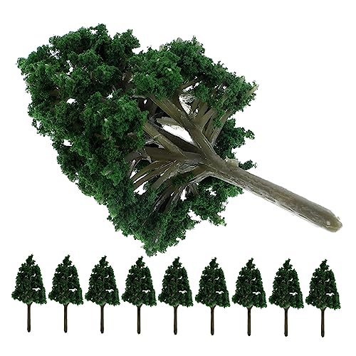MOLUCKFU Spielzeug-modellbäume Aus Kunststoff Miniatur Bäume Für Modellbau Realistische Pflanzenmodelle Schreibtischornament Satz Mit 10 Stück von MOLUCKFU