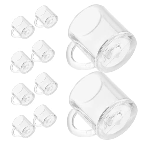 MOLUCKFU 10 Stück Teiliges Mini Bierkrüge aus Abs Detailgetreue Mini Trinkbecher für Puppenhaus Deko Vielseitig für Miniaturlandschaften und Sammler von MOLUCKFU