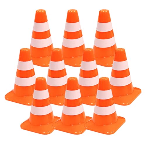 MOLUCKFU 10 Stück Teiliges Miniatur verkehrshütchen Langlebigem PP Realistische Sandtisch Dekoration für Modellbau Pädagogische Straßensperre Leicht und Stapelbar für Spielspaß MOLUCKFU 10 Stück Teiliges Miniatur verkehrshütchen Langlebigem PP Realistische Sandtisch Dekoration für Modellbau Pädagogische Straßensperre Leicht und Stapelbar für Spielspaß von MOLUCKFU
