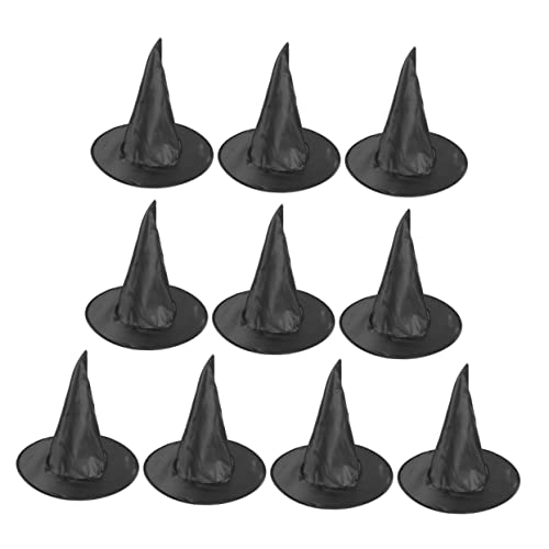MOLUCKFU 10 Stück Teiliges Schwarze Hexenhüte aus Leichter Halloween Partyhut mit Spitzem Design Lustiges Kostüm Accessoire für Hexen Themenpartys und Dekorationen MOLUCKFU 10 Stück Teiliges Schwarze Hexenhüte aus Leichter Halloween Partyhut mit Spitzem Design Lustiges Kostüm Accessoire für Hexen Themenpartys und Dekorationen von MOLUCKFU