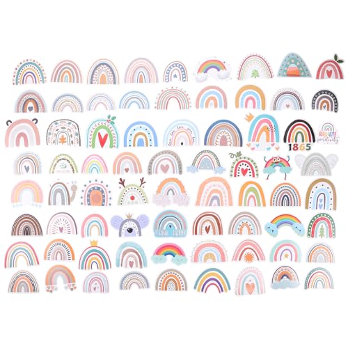 MOLUCKFU Aufkleber 100 Stück Regenbogen-Aufkleber Dekorativ für Fahrzeuge Wasserflaschen Laptops MOLUCKFU Aufkleber 100 Stück Regenbogen-Aufkleber Dekorativ für Fahrzeuge Wasserflaschen Laptops von MOLUCKFU