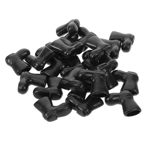 MOLUCKFU 100 Stück Teiliges Mini Weihnachtsmann-Stiefel Schwarze Miniatur-Schuhe aus Kunststoff für DIY Bastelprojekte Puppenhaus Dekoration Weihnachtsdeko Figuren Tisch Regalaccessoires MOLUCKFU 100 Stück Teiliges Mini Weihnachtsmann-Stiefel Schwarze Miniatur-Schuhe aus Kunststoff für DIY Bastelprojekte Puppenhaus Dekoration Weihnachtsdeko Figuren Tisch Regalaccessoires von MOLUCKFU