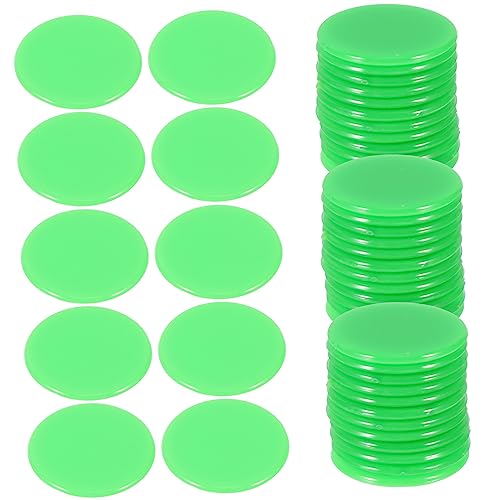 MOLUCKFU 100stücke Zählchips Aus Hochwertigem Material Abgerundete Kanten Ohne Grate Für Bingo Glücksspiel Mathe-spielzubehör von MOLUCKFU