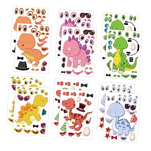 MOLUCKFU Make Anything Dinosaurier-Aufkleber Puzzle-Aufkleber für Jungen und Mädchen Lustige Party-Dekoration MOLUCKFU Make Anything Dinosaurier-Aufkleber Puzzle-Aufkleber für Jungen und Mädchen Lustige Party-Dekoration von MOLUCKFU