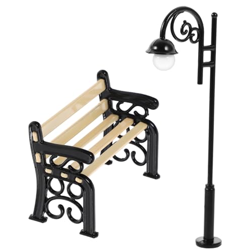 MOLUCKFU 2er Set Miniatur Parkbank Mit Straßenlaterne DIY Dekoration Für Puppenhaus Garten Miniaturen Metallmaterial Ideal Für Kreative Mini Einrichtung MOLUCKFU 2er Set Miniatur Parkbank Mit Straßenlaterne DIY Dekoration Für Puppenhaus Garten Miniaturen Metallmaterial Ideal Für Kreative Mini Einrichtung von MOLUCKFU