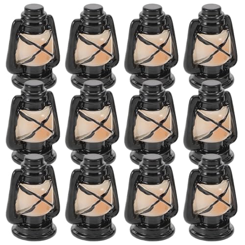 MOLUCKFU 12 Stück Mikro Landschafts Petroleumlampe, Puppenlampe, Dekoration, Miniaturlampen, Tiny House Kit, Puppenhaus Zubehör, Petroleumlaterne, Miniatur Petroleumlampe, Figur, von MOLUCKFU