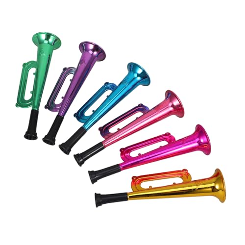 MOLUCKFU 12 Stück Teiliges Buntes Plastik sporttröten Laute Party hörner für Fußballfans Robustes Cheerleading instrument für Spiele Geburtstage und Festivals von MOLUCKFU