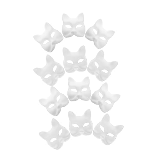 MOLUCKFU 12 Stück Teiliges DIY Papiermasken Katzen und Fuchsdesigns zum Bemalen Leichte Blanko Faschings und Halloween Gesichtsmasken für Kreative Maskerade und Cosplay Party MOLUCKFU 12 Stück Teiliges DIY Papiermasken Katzen und Fuchsdesigns zum Bemalen Leichte Blanko Faschings und Halloween Gesichtsmasken für Kreative Maskerade und Cosplay Party von MOLUCKFU
