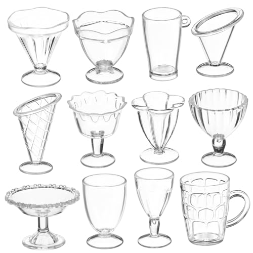 MOLUCKFU 12 Stück Teiliges Miniatur Puppenhaus Becher Transparente Mini Cups aus Robustem Material Vielseitig für DIY Dessert Eiscreme Snacks Puppenhaus Zubehör für Spielküche MOLUCKFU 12 Stück Teiliges Miniatur Puppenhaus Becher Transparente Mini Cups aus Robustem Material Vielseitig für DIY Dessert Eiscreme Snacks Puppenhaus Zubehör für Spielküche von MOLUCKFU